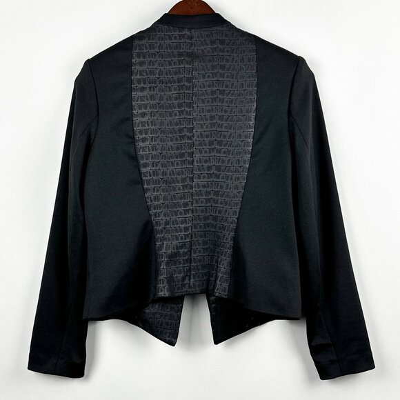 Kate Rosy Petite | Black Blazer Jacket | Faux Crocodile Panel | Size PL - Picture 11 of 15